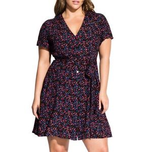 City Chic CCX Ditsy Floral Dress 20W Large